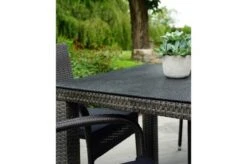 Ploß Rocking Dining Tisch, Grau/braun-meliert, Polyrattan, 90 X 90 Cm, Glasplatte In Steinoptik -Gartenladen 3 20156.jpg