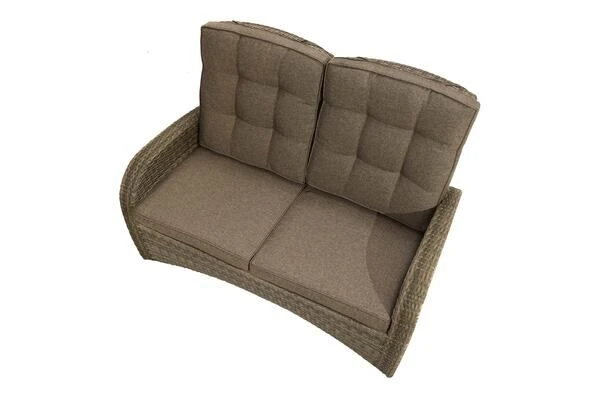 Ploß Rabida Comfort Dining / Lounge 2-Sitzer Sofa, Champagner-meliert, Polyrattan, 148x85x112 Cm, Verstellbar 5 Ploß Rabida Comfort Dining / Lounge 2-Sitzer Sofa, Champagner-meliert, Polyrattan, 148x85x112 Cm, Verstellbar – Bild 3