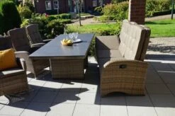 Ploß Rabida Comfort Dining / Lounge 3-Sitzer Sofa, Champagner-meliert, Polyrattan, 210x85x112 Cm, Verstellbar -Gartenladen 3 20164.jpg