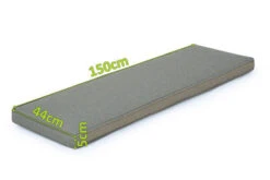 OUTFLEXX Bankauflage, Grau, Olefin, 150x40x5cm, Kissen Für Bank Ohne Armlehne 7 OUTFLEXX Bankauflage, Grau, Olefin, 150x40x5cm, Kissen Für Bank Ohne Armlehne -Gartenladen 3 20293.jpg