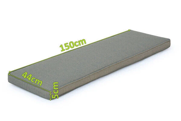 OUTFLEXX Bankauflage, Grau, Olefin, 150x40x5cm, Kissen Für Bank Ohne Armlehne 5 OUTFLEXX Bankauflage, Grau, Olefin, 150x40x5cm, Kissen Für Bank Ohne Armlehne – Bild 3