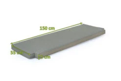 OUTFLEXX Bankauflage, Grau, Olefin, 140x55x5cm, Für Ontario Bank 18309, Handwäsche -Gartenladen 3 20341.jpg