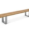 OUTFLEXX Bank, Natur, Edelstahl & Recycled FSC-Teak, 200x40x45cm, Baumkante -Gartenladen 3 20356.jpg