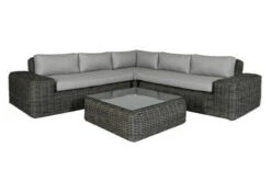 OUTFLEXX Ecklounge, Two Tone Grey, Polyrattan, 6 Personen, Inkl. Tisch/Hocker 90 X 90 Cm Und Polster In Grau 19 OUTFLEXX Ecklounge, Two Tone Grey, Polyrattan, 6 Personen, Inkl. Tisch/Hocker 90 X 90 Cm Und Polster In Grau -Gartenladen 3 20907.jpg