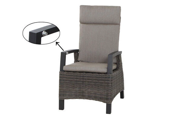 SIENA GARDEN Corido / Sincro Sitzgruppe, Charcoal, Alu / Gardino®-Geflecht, 8 Diningsessel, Ausziehtisch 205/265 X 103 Cm 5 SIENA GARDEN Corido / Sincro Sitzgruppe, Charcoal, Alu / Gardino®-Geflecht, 8 Diningsessel, Ausziehtisch 205/265 X 103 Cm – Bild 3