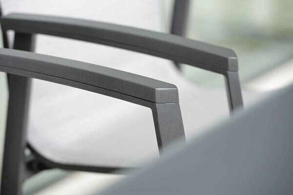 STERN New Top Stapelsessel, Anthrazit/silber, Aluminium/Textil, 65x57x89 Cm, Pulverbeschichtet, Stapelbar 5 STERN New Top Stapelsessel, Anthrazit/silber, Aluminium/Textil, 65x57x89 Cm, Pulverbeschichtet, Stapelbar – Bild 3