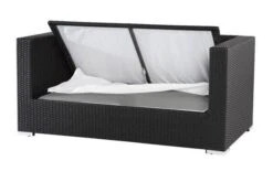 OUTFLEXX 2-Sitzer Sofa, Schwarz, Polyrattan 152x85x70cm, Inkl. Polster Und Wasserfeste Kissenbox 9 OUTFLEXX 2-Sitzer Sofa, Schwarz, Polyrattan 152x85x70cm, Inkl. Polster Und Wasserfeste Kissenbox -Gartenladen 3 2392 2 BOX.jpg