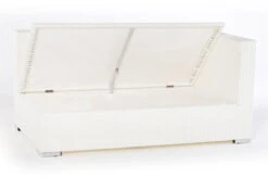 OUTFLEXX 2-Sitzer Ecksofa, Weiß, Polyrattan, 145x85x70cm, Armlehne Li, Inkl. Polster, Wasserfeste Kissenbox 8 OUTFLEXX 2-Sitzer Ecksofa, Weiß, Polyrattan, 145x85x70cm, Armlehne Li, Inkl. Polster, Wasserfeste Kissenbox -Gartenladen 3 2511 3 BOX.jpg