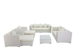 OUTFLEXX Loungemöbel-Set, Weiß, Polyrattan, Für 9 Personen, Inkl. Kaffeetisch, Wasserfeste Kissenbox 11 OUTFLEXX Loungemöbel-Set, Weiß, Polyrattan, Für 9 Personen, Inkl. Kaffeetisch, Wasserfeste Kissenbox -Gartenladen 3 7173 BOX B.jpg