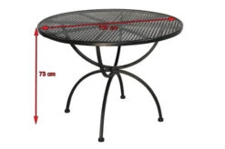 MBM Tisch Romeo, Marone, Schmiedeeisen Verzinkt, Pulverbeschichtet, 100x73 Cm -Gartenladen 4 10901.jpg