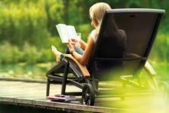 HARTMAN Da Vinci Gartenliege, Xerix/anthrazit, Alu/Textilene, 170 X 82 X 30 Cm, Mit FSC-Teak-Armlehnen -Gartenladen 4 11664 1.jpg