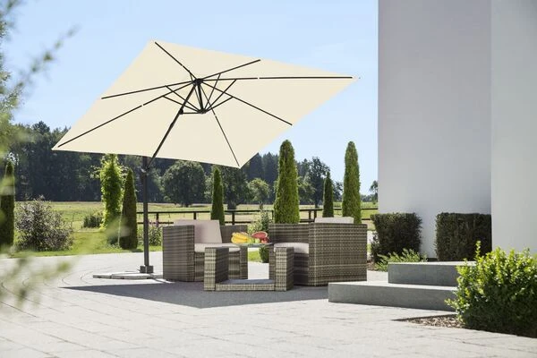 Schneider® SCHNEIDER Rhodos Junior Ampelschirm, Natur, Quadratisch, 270 X 270 Cm 4 Schneider® SCHNEIDER Rhodos Junior Ampelschirm, Natur, Quadratisch, 270 X 270 Cm – Bild 2