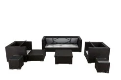 OUTFLEXX Loungemöbel-Set, Braun, Polyrattan, Für 6 Personen, Inkl. Loungetisch, Wasserfeste Kissenbox -Gartenladen 4 1303 BOX D.jpg