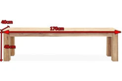 OUTFLEXX Sitzbank, Natur, Recyceltes SLVK-Teakholz, 170 X 40 X 45 Cm -Gartenladen 4 13424 3.jpg