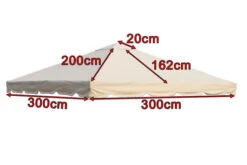 OUTFLEXX Ersatzdach Für Pavillons, Beige, Polyester, 300x300cm -Gartenladen 4 13620.jpg