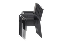 VILLANA Esstischgarnitur, Silber/schwarz, Alu/Textil, Tisch 160/220 Cm, 8 Stapelstühle -Gartenladen 4 13875.jpg