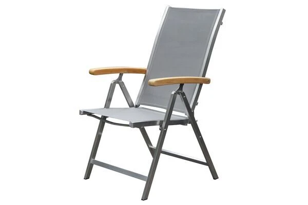 OUTFLEXX Set, Taupe, 150 X 90 Cm, Edelstahl/Teak, Ausziehtisch, 6 Stühle, 2 Multipositionssessel 9 OUTFLEXX Set, Taupe, 150 X 90 Cm, Edelstahl/Teak, Ausziehtisch, 6 Stühle, 2 Multipositionssessel – Bild 7