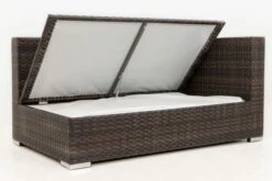 OUTFLEXX 2-Sitzer Ecksofa, Braun Marmoriert, Polyrattan, 145 X 85 X 70 Cm, Wasserfeste Kissenbox, Armlehne Li. 16 OUTFLEXX 2-Sitzer Ecksofa, Braun Marmoriert, Polyrattan, 145 X 85 X 70 Cm, Wasserfeste Kissenbox, Armlehne Li. -Gartenladen 4 15734 3 BOX.jpg