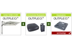 OUTFLEXX Ampelschirm, Creme, Pulverbesch. Aluminium, 300x300 Cm, Inkl. Plattenständer, Twist-Funktion -Gartenladen 4 16108.jpg