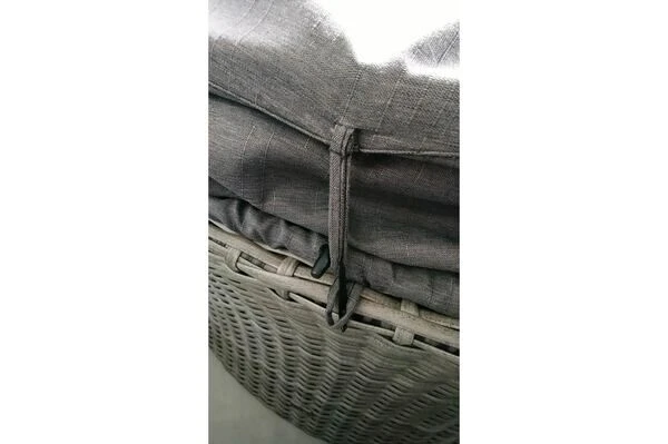 OUTFLEXX Sonneninsel, Grau, Polyrattan, Halbrund, 193 X 104 X 74 Cm, Hocker Drehbar, Dach Klappbar 6 OUTFLEXX Sonneninsel, Grau, Polyrattan, Halbrund, 193 X 104 X 74 Cm, Hocker Drehbar, Dach Klappbar – Bild 4