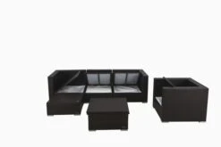 OUTFLEXX Loungemöbel-Set, Braun, Polyrattan, Für 5 Personen, Inkl. Loungetisch, Wasserfeste Kissenbox 20 OUTFLEXX Loungemöbel-Set, Braun, Polyrattan, Für 5 Personen, Inkl. Loungetisch, Wasserfeste Kissenbox -Gartenladen 4 1713 BOX D.jpg