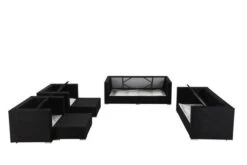 OUTFLEXX Loungemöbel-Set, Schwarz, Polyrattan, Für 9 Personen, Wasserfeste Kissenbox 12 OUTFLEXX Loungemöbel-Set, Schwarz, Polyrattan, Für 9 Personen, Wasserfeste Kissenbox -Gartenladen 4 1716 BOX A.jpg