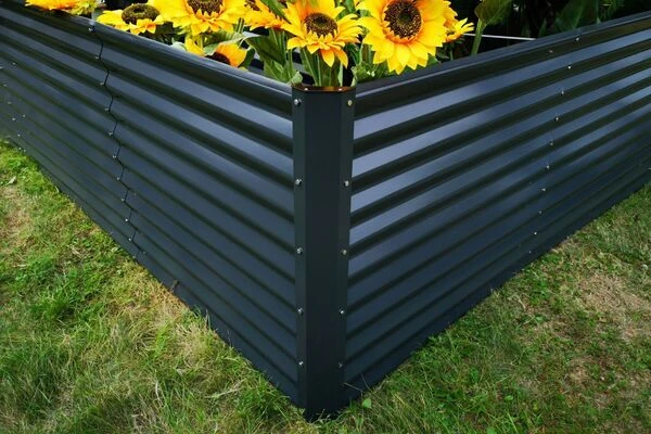 OUTFLEXX Eck-Hochbeet, Anthrazit, Zincalume, 270x270x90x84cm 10 OUTFLEXX Eck-Hochbeet, Anthrazit, Zincalume, 270x270x90x84cm – Bild 8