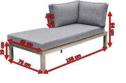 OUTFLEXX Chaiselongue, Silber/grau, Edelstahl/FSC-Teakholz/Textil, 158 X 76 X 64 Cm -Gartenladen 4 18295.jpg