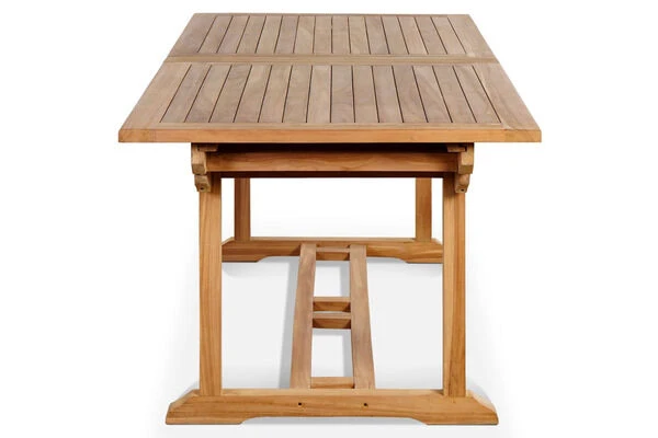 OUTFLEXX Ontario Ausziehtisch, Natur, Teakholz, 195/295x90cm, Fein Geschliffen 10 OUTFLEXX Ontario Ausziehtisch, Natur, Teakholz, 195/295x90cm, Fein Geschliffen – Bild 8