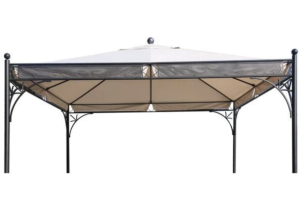 OUTFLEXX Ersatzdach Für Siena Garden Pavillon Korfu, Natur, Polyester PU-beschichtet, 350x350cm 6 OUTFLEXX Ersatzdach Für Siena Garden Pavillon Korfu, Natur, Polyester PU-beschichtet, 350x350cm – Bild 4