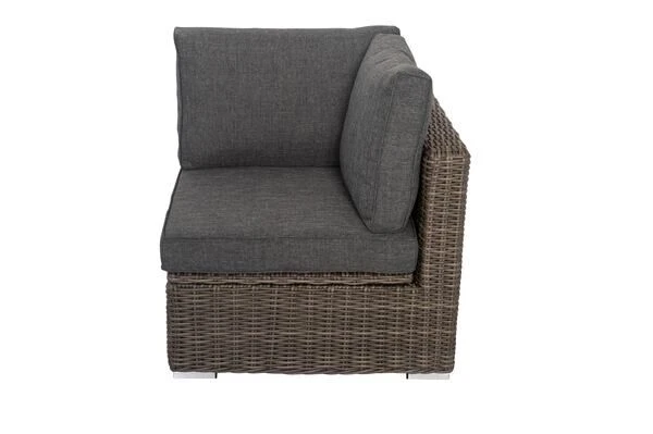 OUTFLEXX Eckelement Links, Grau, Polyrattan, 82 X 82 X 70 Cm, Verstellbare Sitzfläche, Wasserfeste Kissenbox 3 OUTFLEXX Eckelement Links, Grau, Polyrattan, 82 X 82 X 70 Cm, Verstellbare Sitzfläche, Wasserfeste Kissenbox