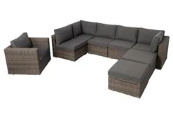 OUTFLEXX Loungemöbel-Set, Grau, Polyrattan, 8Personen, Mit Sessel, Verstellbare Sitzflächen, Wasserfeste Kissenbox -Gartenladen 4 18365 BOX.jpg