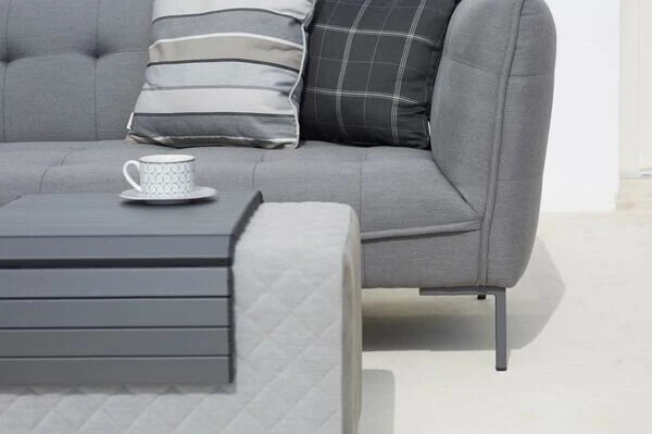 OUTFLEXX Cozy Tablett, Schwarz, Aluminium, 89 X 40 Cm, Zum Auflegen Auf Möbel, Biegsam 6 OUTFLEXX Cozy Tablett, Schwarz, Aluminium, 89 X 40 Cm, Zum Auflegen Auf Möbel, Biegsam – Bild 4