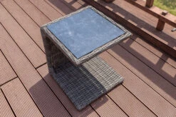 OUTFLEXX Beistelltisch, Grau, Polyrattan, 45 X 45 X 50 Cm, Tischplatte Spraystone, Innenliegend -Gartenladen 4 18914.jpg