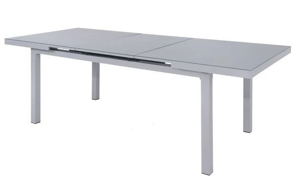 KETTLER BasicPlus Esstischgarnitur, Silber, Alu/Textilene, Tisch 180/240x100cm, 8 Stapelsessel 6 KETTLER BasicPlus Esstischgarnitur, Silber, Alu/Textilene, Tisch 180/240x100cm, 8 Stapelsessel – Bild 4