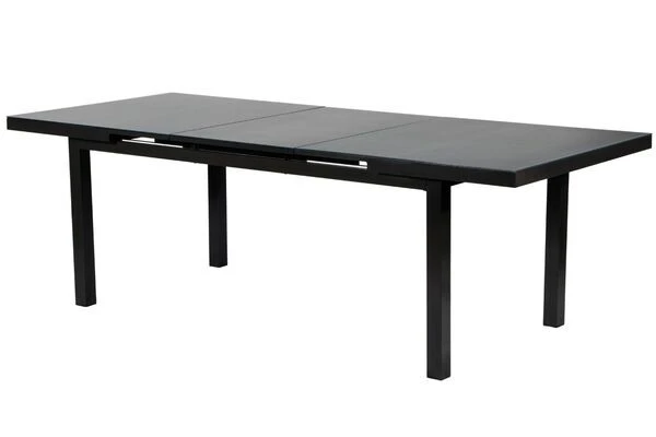 KETTLER BasicPlus Esstischgarnitur, Anthrazit, Alu/Textilene, Tisch 180/240x100cm, 6 Stapelsessel 6 KETTLER BasicPlus Esstischgarnitur, Anthrazit, Alu/Textilene, Tisch 180/240x100cm, 6 Stapelsessel – Bild 4