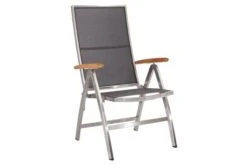 STERN Cardiff Set, Silber/silbergrau, Edelstahl/FSC-Teak, Tisch 220/340 X 100 Cm, 4 Stapel-, 2 Multipositionssessel 15 STERN Cardiff Set, Silber/silbergrau, Edelstahl/FSC-Teak, Tisch 220/340 X 100 Cm, 4 Stapel-, 2 Multipositionssessel -Gartenladen 4 19746.jpg