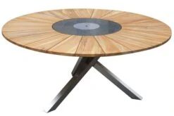 STERN Cardiff Esstischgruppe, Silber/silbergrau, Edelstahl/FSC-Teak, Tisch Ø 170 Cm, 6 Multipositionssessel 11 STERN Cardiff Esstischgruppe, Silber/silbergrau, Edelstahl/FSC-Teak, Tisch Ø 170 Cm, 6 Multipositionssessel -Gartenladen 4 19752.jpg