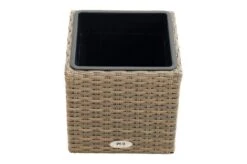 Ploß Rabida Pflanzgefäß, Champagner-meliert, Polyrattan, Kubisch, 28x28x28 Cm, Kunststoffeinsatz -Gartenladen 4 20151.jpg