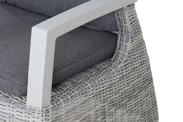 SIENA GARDEN Corido Dining Sessel, Ice Grey, Alu / Gardino®-Geflecht, 76x62x109 Cm, Verstellbar 6 SIENA GARDEN Corido Dining Sessel, Ice Grey, Alu / Gardino®-Geflecht, 76x62x109 Cm, Verstellbar – Bild 4