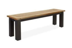 Ausgewählte Produkte 1 OUTFLEXX Oxford Bank, Dark Grey/natur, Alu/recycled FSC®-Teak, 150x40x45cm, Rustikal Gebürstet