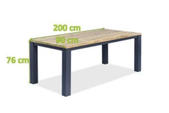 OUTFLEXX Oxford Esstisch, Dark Grey/natur, Alu/recycled FSC®-Teak, 200x90x76cm, Rustikal Gebürstet -Gartenladen 4 20335.jpg