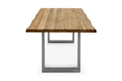 OUTFLEXX Esstisch, Natur, Edelstahl & Recycled FSC-Teak, 200 X 100 Cm, Baumkante -Gartenladen 4 20355.jpg