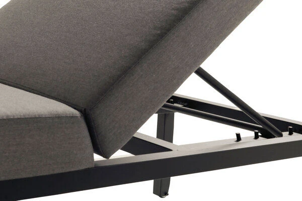 HARTMAN Eva Loungeliege, Flanelle, Sunbrella, 195 X 70 X 45 Cm, Rückenlehne Verstellbar, Hohe Liegefläche 6 HARTMAN Eva Loungeliege, Flanelle, Sunbrella, 195 X 70 X 45 Cm, Rückenlehne Verstellbar, Hohe Liegefläche – Bild 4