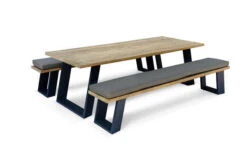 OUTFLEXX Zero Esstischgarnitur, Dark Grey/natur, Alu/recycled FSC-Teak, Esstisch 240x100cm, 2x Bank 240x40cm 15 OUTFLEXX Zero Esstischgarnitur, Dark Grey/natur, Alu/recycled FSC-Teak, Esstisch 240x100cm, 2x Bank 240x40cm -Gartenladen 4 20602.jpg