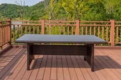 OUTFLEXX Dining Tisch, Braun Marmoriert, Polyrattan, 220 X 100 Cm, Tischplatte Spraystone, 6mm -Gartenladen 4 20663.jpg