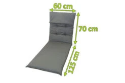 DOPPLER Liegenauflage, Grau, Dralon, 195 X 60 X 8 Cm, Inklusive Befestigungsbänder -Gartenladen 4 20928.jpg