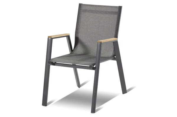 HARTMAN Sondermodell Xanadu / Aruba Set, Xerix/anthrazit, Alu/Glaskeramik, 8 Stapelsessel, 220/280x100cm 6 HARTMAN Sondermodell Xanadu / Aruba Set, Xerix/anthrazit, Alu/Glaskeramik, 8 Stapelsessel, 220/280x100cm – Bild 4