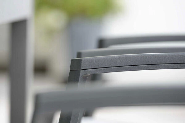 STERN New Top Stapelsessel, Anthrazit/silber, Aluminium/Textil, 65x57x89 Cm, Pulverbeschichtet, Stapelbar 6 STERN New Top Stapelsessel, Anthrazit/silber, Aluminium/Textil, 65x57x89 Cm, Pulverbeschichtet, Stapelbar – Bild 4