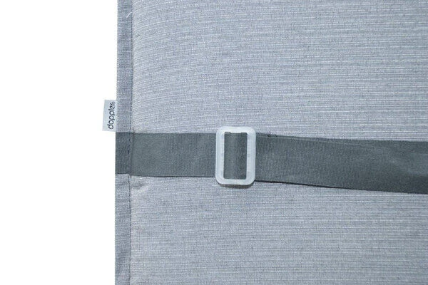 DOPPLER Lyra Stuhlauflage Hochlehner, Hellgrau, Baumwolle/Polyester, 119x48x7cm, Inkl. Befestigungsbänder Und Kopfkissen 6 DOPPLER Lyra Stuhlauflage Hochlehner, Hellgrau, Baumwolle/Polyester, 119x48x7cm, Inkl. Befestigungsbänder Und Kopfkissen – Bild 4